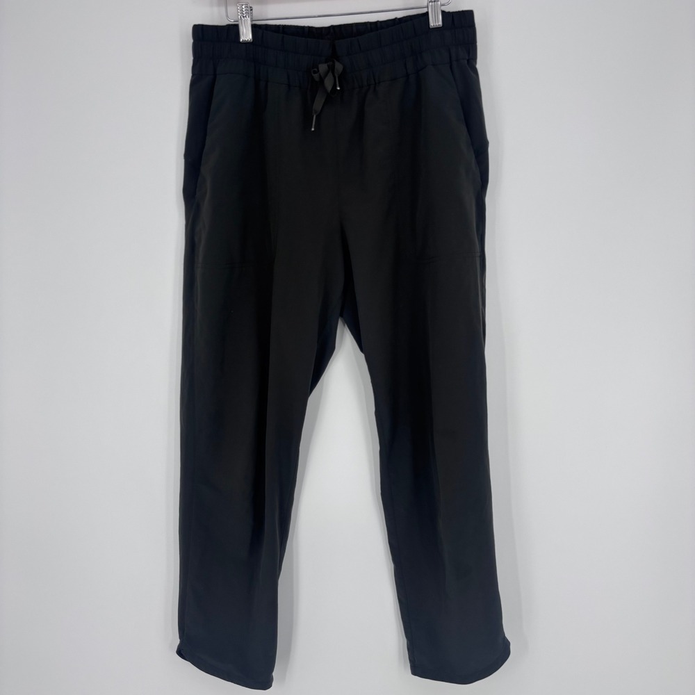 Spanx Out of Office Trouser Women L Black Elastic Waist Drawstring Stretch Pants